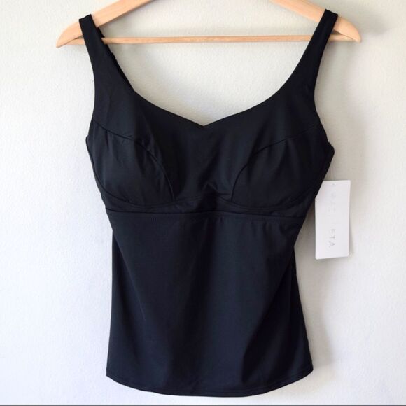 ATHLETA Bondi Bra Cup Swim Top Tankini, Black, Size 36B/C NWT $74 657719 - Picture 4 of 11